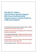 ASU BIO 201&colon; EXAM 3&comma;&NewLine;Comprehensive Questions Merged &NewLine;With Correct Verified And Well &NewLine;Analyzed answers &vert; Already Graded A&plus; &NewLine;&vert; 2026 Latest Update&excl;&excl;&excl;