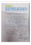 BIOMOLECULES NOTES 