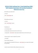 ELP311C TESOL Certificate Part 1 Teach English Now&excl; 2026&ndash;2027 Complete Study Guide ESL Teaching Methods & Course Review