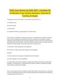 TESOL Exam Review Set 2026 Complete Practice Questions&comma; Answers & ESL Certification Study Guide