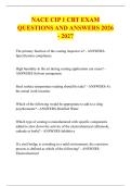 NACE CIP 1 CBT EXAM &NewLine;QUESTIONS AND ANSWERS 2026 - 2027 