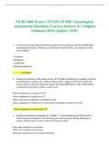 NURS 6001 Exam 3 STUDY GUIDE&colon; Neurological Assessments Questions&comma; Correct Answers & Complete Solutions &lpar;2026 Update&rpar; &vert; WPU
