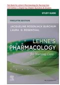 Test Bank For Lehne's Pharmacology for Nursing Care 12th Edition &vert; ISBN-13 978-0443106194 &vert; Chapter-by-Chapter Questions & Answers