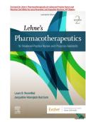 LEHNE&rsquo;S PHARMACOTHERAPEUTICS FOR ADVANCED PRACTICE NURSES AND PHYSICIAN ASSISTANTS 2ND EDITION ROSENTHAL &vert; ISBN-13 978-0323554954 &vert; COMPLETE TEST BANK &vert; ALL CHAPTERS 