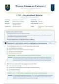 C715&sol; C 715 Organizational Behavior OA Exam &vert; &lpar;Latest 2026&sol;2027 Update&rpar; &vert; Complete Exam Questions with Verified Answers and Detailed Rationales &vert; A&plus; Graded &vert; Western Governors University&NewLine;&NewLine;