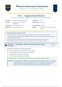 C715&sol; C 715 Organizational Behavior OA Exam Prep &vert; &lpar;Latest 2026&sol;2027 Update&rpar; &vert; Complete Exam Questions with Verified Answers and Detailed Rationales &vert; A&plus; Graded &vert; Western Governors University&NewLine;&NewLine;