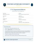 C715&sol; C 715 Organizational Behavior OA Exam &vert; &lpar;Latest 2026&sol;2027 Update&rpar; &vert; Complete Exam Questions with Verified Answers and Detailed Rationales &vert; A&plus; Graded &vert; Western Governors University&NewLine;&NewLine;