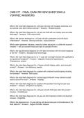 CMN 577 - FINAL EXAM REVIEW QUESTIONS & VERIFIED ANSWERS