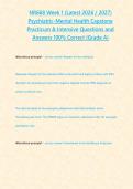 NR668 Week 1 &lpar;Latest 2026 &sol; 2027&rpar; Psychiatric-Mental Health Capstone Practicum & Intensive   100&percnt; Correct &lbrace;Grade A&rcub; &NewLine;&NewLine;
