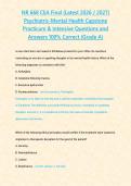 NR 668 CEA Final &lpar;Latest 2026 &sol; 2027&rpar; Psychiatric-Mental Health Capstone Practicum & Intensive Questions and Answers 100&percnt; Correct &lbrace;Grade A&rcub; 