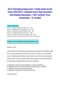 N212 Pathophysiology Exam 1 Study Guide Actual Exam 2026&sol;2027&colon; Complete Exam-Style Questions with Detailed Rationales &vert; 100&percnt; Verified &vert; Pass Guaranteed &ndash; A&plus; Graded