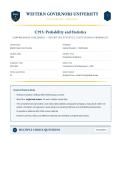 C955&sol; C955 Applied Probability and Statistics OA Exam &vert; &lpar;Latest 2026&sol;2027 Update&rpar; &vert; Complete Exam Questions with Verified Answers and Detailed Rationales &vert; A&plus; Graded &vert; Western Governors University&NewLine;&NewLine;