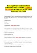 NR 577 Older adult midterm EXAM QUESTIONS AND VERIFIED CORRECT ANSWERS GRADED A&plus; -LATEST 2026-2027- 100- GUARANTEED PASS&period;docx&NewLine;&NewLine;
