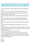 Arizona Real Estate Fundamentals Practice Exam &lpar;2nd Edition&rpar; Study Guide Questions and Answers 2026&sol;2027 &vert; Arizona Real Estate Licensing Preparation &vert; Complete Practice Review Material