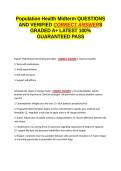 Population Health Midterm EXAM QUESTIONS AND VERIFIED CORRECT ANSWERS GRADED A&plus; -LATEST 2026-2027- 100- GUARANTEED PASS&period;docx&NewLine;&NewLine;