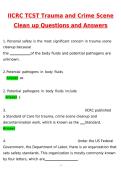 2026 IICRC TCST Trauma and Crime Scene Cleanup Actual Test &lpar;Latest 2026 &sol; 2027 Update&rpar; Questions & Correct Answers &lpar;100&percnt; Correct Verified Answers&rpar; Already Graded A&plus;