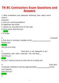 2026 TN BC Contractors Actual Exam &lpar;Latest 2026 &sol; 2027 Update&rpar; Questions & Correct Answers &lpar;100&percnt; Correct Verified Answers&rpar; Already Graded A&plus;