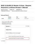 BIOD 331&vert;NURS 231 MODULE 10 EXAM - REQUIRES RESPONDUS LOCKDOWN BROWSER &plus; WEBCAM &vert; QUESTIONS AND ANSWERS &vert; 2026 UPDATE &vert; 100&percnt; CORRECT&period;