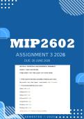 MIP2602 Assignment 3 2026 - Distinction &vert; Due 26 June 2026