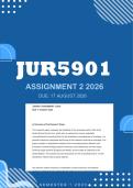 JUR5901 Assignment 2 2026 - Distinction &vert; Due 17 August 2026