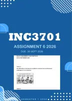 INC3701 Assignment 6 2026 - Distinction &vert; Due 30 September 2026