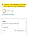 BKAT Med-Surg &vert; Actual Exam Questions and Answers &vert; 2026&sol;27 Updates &vert; 100&percnt; correct &vert; Guaranteed Pass