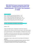 WGU D469 Performance Assessment Actual Exam 2026&sol;2027&colon; Complete Exam-Style Questions with Detailed Rationales &vert; 100&percnt; Verified &vert; Pass Guaranteed &ndash; A&plus; Graded