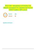 WGU C182 &ndash; Introduction to IT Practice Test Objective Assessment &vert; OA &vert; Questions and Answers &vert; 2026&sol;27 Updates &vert; 100&percnt; correct