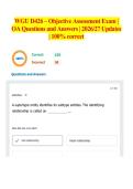 WGU D426 &ndash; Objective Assessment Exam &vert; OA Questions and Answers &vert; 2026&sol;27 Updates &vert; 100&percnt; correct