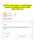 WGU D426 &ndash; Data Management &ndash; Foundation Objective Assessment &vert; OA &vert; Questions and Answers &vert; 2026&sol;27 Updates &vert; 100&percnt; correct