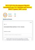 WGU D276 Web Development Objective Assessment Exam &vert; OA &vert; Questions and Answers &vert; 2026&sol;27 Updates &vert; 100&percnt; correct