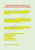 WGU C427 Technology Applications in Healthcare Exam &NewLine;Questions And 100&percnt; Correct Answers &vert;Graded A&plus; &lpar;2026&sol;2027&rpar;