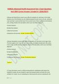 NUR631-Advanced Health Assessment Test 1 Exam Questions &NewLine;And 100&percnt; Correct Answers &vert;Graded A&plus; &lpar;2026&sol;2027&rpar; 