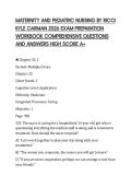 MATERNITY AND PEDIATRIC NURSING BY RICCI&NewLine;KYLE CARMAN 2026 EXAM PREPARATION&NewLine;WORKBOOK COMPREHENSIVE QUESTIONS&NewLine;AND ANSWERS HIGH SCORE A&plus;