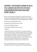 MATERNITY AND PEDIATRIC NURSING BY RICCI&NewLine;KYLE CARMAN 2026 PRACTICE SET MOCK&NewLine;EXAM REVISION NOTES AND SOLUTIONS&NewLine;EXPERT GRADE A&plus;