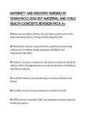 MATERNITY AND PEDIATRIC NURSING BY&NewLine;SUSAN RICCI 2026 KEY MATERNAL AND CHILD&NewLine;HEALTH CONCEPTS REVISION PACK A&plus;
