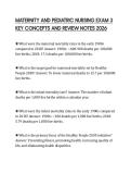 MATERNITY AND PEDIATRIC NURSING EXAM 3&NewLine;KEY CONCEPTS AND REVIEW NOTES 2026