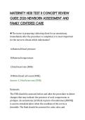 MATERNITY HESI TEST II CONCEPT REVIEW&NewLine;GUIDE 2026 NEWBORN ASSESSMENT AND&NewLine;FAMILY CENTERED CARE&NewLine;