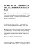 MATERNITY HESI TEST II EXAM PREPARATION&NewLine;PACK 2026 KEY CONCEPTS AND REVISION&NewLine;NOTES