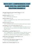 MATH 3339 1 COMPREHENSIVE STUDY&NewLine;GUIDE 2026 FULL QUESTIONS AND&NewLine;SOLUTIONS GRADED A&plus;&NewLine;
