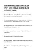 MATH 101 MODULE 3 2026 EXAM REVIEW&NewLine;STUDY GUIDE BUNDLED QUESTIONS AND&NewLine;ANSWERS PREMIUM