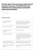 Phi Beta Sigma Final Assessment material Exam Questions & Answers Test QUESTIONS AND VERIFIED SOLUTIONS &vert;2026&vert; ELABORATED &DETAILED ANSWERS&excl;&excl;