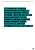 ATI MATERNAL NEWBORN PROCTORED EXAM 2026 2027 VERIFIED ANSWERS ACTUAL UPDATED PRACTICE QUESTIONS HIGH YIELD STUDY GUIDE NURSING EXAM PREPARATION COMPREHENSIVE REVIEW LATEST EXAM CONTENT SUCCESS MATERIALS GRADED A&plus; 
