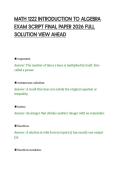 MATH 1222 INTRODUCTION TO ALGEBRA&NewLine;EXAM SCRIPT FINAL PAPER 2026 FULL&NewLine;SOLUTION VIEW AHEAD