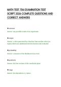 MATH TEST 706 EXAMINATION TEST&NewLine;SCRIPT 2026 COMPLETE QUESTIONS AND&NewLine;CORRECT ANSWERS&NewLine;