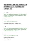 MATH TEST 706 EXAMPREP CERTIFICATION&NewLine;EVALUATION EXAM QUESTIONS AND&NewLine;ANSWERS 2026