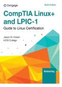 TEST BANK FOR LINUX&plus; AND LPIC-1 GUIDE TO LINUX CERTIFICATION &lpar;MINDTAP COURSE LIST&rpar; BY JASON ECKERT&comma; 6TH EDITION &vert;&vert; ALL CHAPTERS COVERED &vert;&vert; A&plus; MATERIAL &vert;&vert; ISBN&colon; 978-8214000801 &vert;&vert; QUESTIONS AND VERIFIED ANSWERS &vert;&vert; SUCCESS