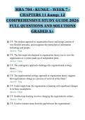 MBA 704 - KUNGU - WEEK 7 -&NewLine;CHAPTERS 11 & 12&NewLine;COMPREHENSIVE STUDY GUIDE 2026&NewLine;FULL QUESTIONS AND SOLUTIONS&NewLine;GRADED A&plus;
