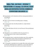 MBA 704 - KUNGU - WEEK 7 -&NewLine;CHAPTERS 11 & 12 FINAL TEST&NewLine;2026 QUESTIONS WITH CORRECT&NewLine;ANSWERS GRADED A&plus;