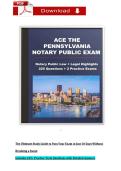 Pennsylvania Notary Exam  STUDY&NewLine;Questions with Verified Answers &NewLine;100&percnt; Guarantee Pass &NewLine;Format&colon; The exam consists of 30 multiple-choice questions&comma;